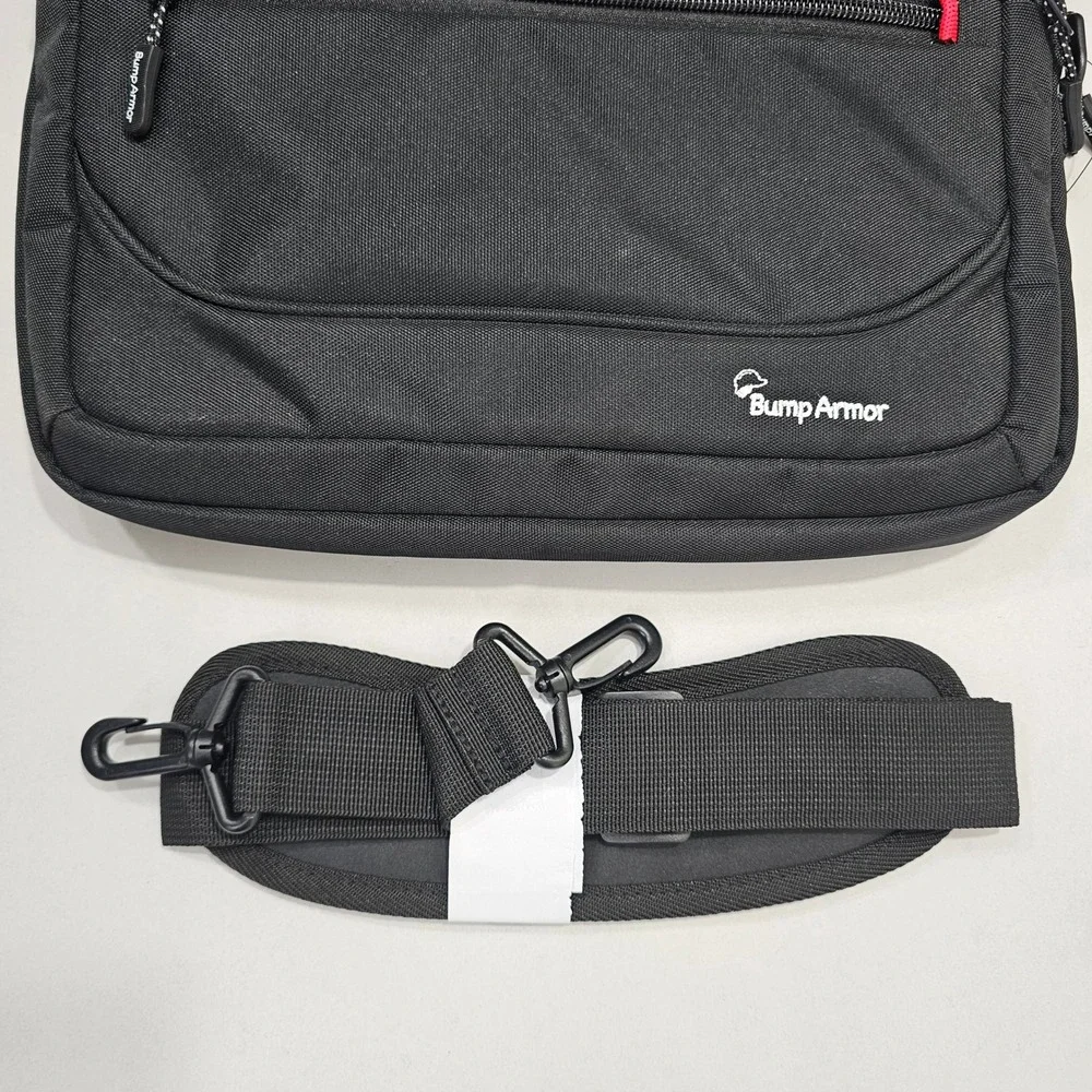 Bump Armor Laptop Bag Black Messenger Case Padded Shoulder Strap